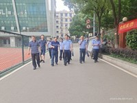 雨花区公安分局内保大队带队来我校进行高考考点安全检查指导